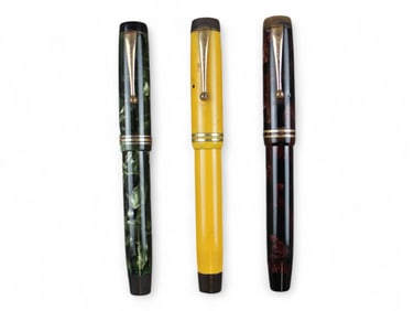 (3) Parker Duofold Fountain Pens Inc. Mandarin