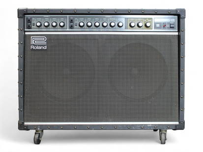 Roland Jazz Chorus 120 Amplifier: Roland Jazz Chorus 120 Amp. Measures approx. 29 1/2' x 10 1/2' x 24 1/4' (including wheels)'. Worked when tested; might require service.