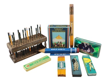 Eberhard Faber Pencil Display & Other Pencil Items