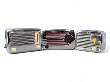 (3) Metal Radios