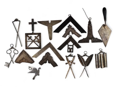 (16) Masonic Badges and Related