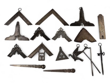 (16) Masonic Badges and Related