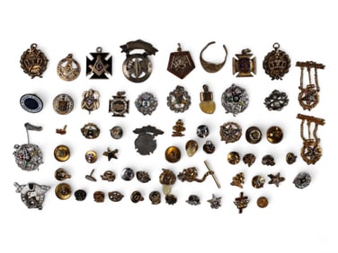 Masonic & Fraternal Pins & Jewelry Incl. Gold