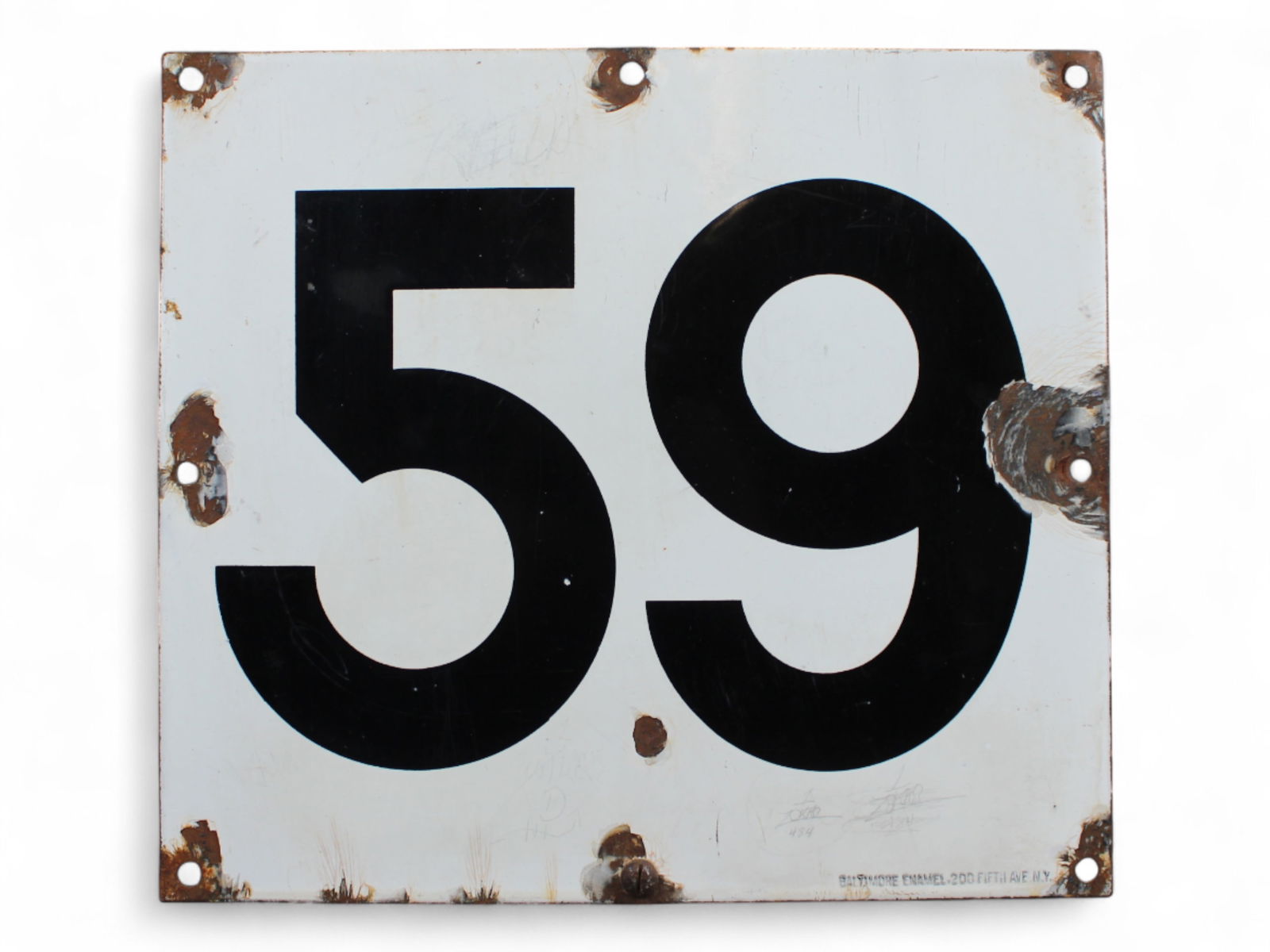 Vintage New York City 59th Street Subway Sign (1 of 2)