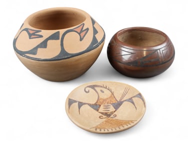 (3) Pueblo Pots
