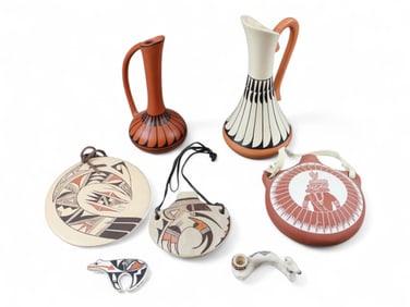 (7) Pueblo Pottery Items