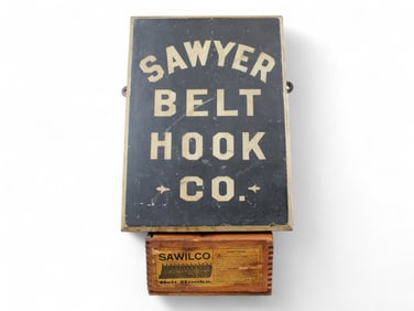 2 Piece Advertising Lot, Sawyer Belt Hook Co 1890s