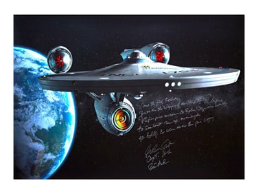 William Shatner Signed & Inscribed Oversized Photo