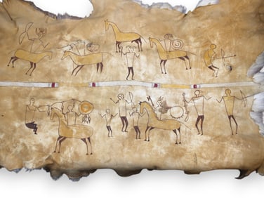 Pictograph on Deer Hide