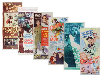 Lot of Vintage Movie Insert & Half Sheet Posters: Group of 14. Insert posters include: Out of This World (Paramount, 1945), The Last Tycoon (Paramount, 1976), The Sainted Sisters (Paramount, 1948), Chicago Deadline (Paramount, 1949), Captain Carey U.
