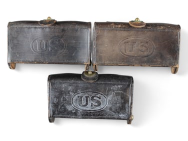 (3) Indian Wars McKeever Cartridge Boxes