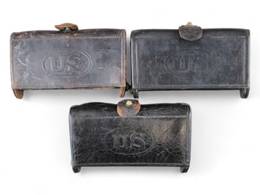 (3) Indian Wars McKeever Cartridge Boxes