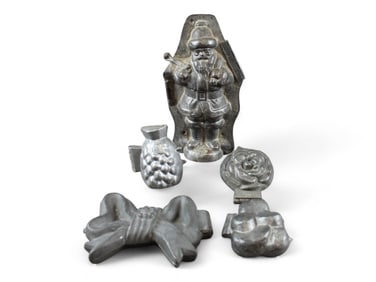 Lot of 5 Hinged Chocolate Molds