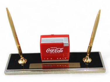 Coca Cola Pen Desk Set