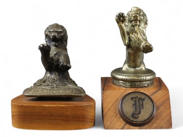 1920's Franklin Lion Hood Ornaments