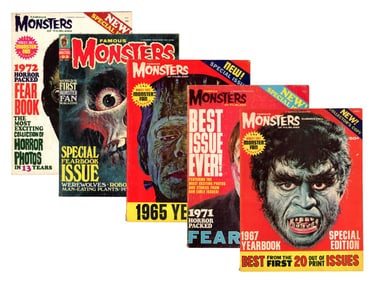(5) Famous Monsters of Filmland Magazines