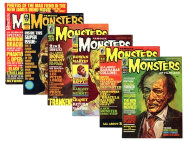 (6) Famous Monsters of Filmland Magazines
