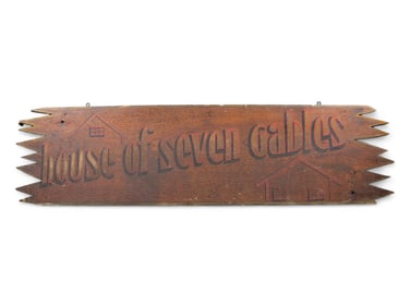 House of Seven Gables Wooden Sign