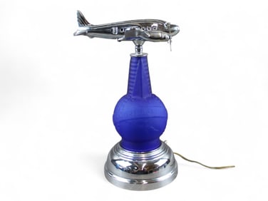 Art Deco 1939 NY World's Fair DC-3 Airplane Lamp