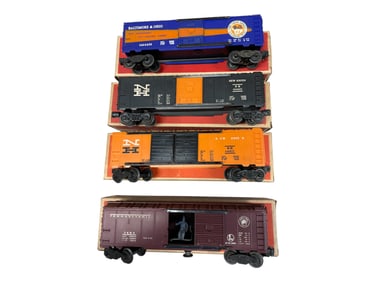 4 Boxed Lionel Boxcars