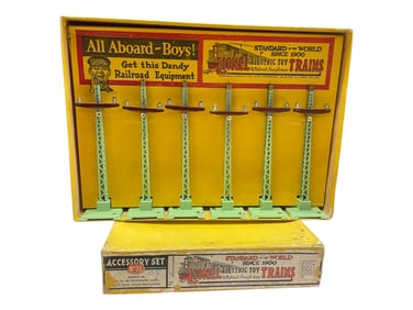Clean Boxed Lionel 71 Telegraph Pole Set