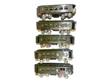 5 Clean Lionel 18 Series Passenger Cars