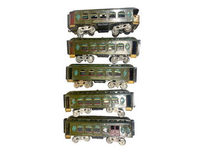 5 Clean Lionel 18 Series Passenger Cars: Standard Gauge. Includes a 19 Combine; 3-18 Pullmans; 190 observation. All are fairly well matched with most window inserts & shiny trucks. 4 roofs have some bubble wrap shadows, alllettering is bette