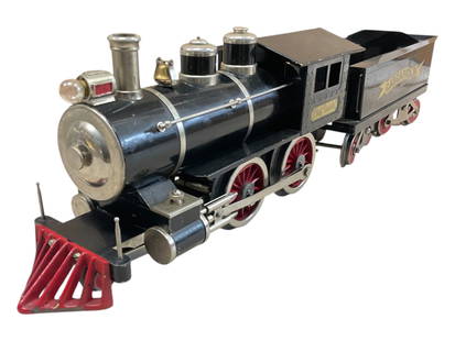 McCoy Chief Seattle Steam Locomotive: Standard gauge. Nice and clean, 4-4-0 steamer with good wheels that turn freely. Shows light use. From The Estate Collection of Joel Cane.