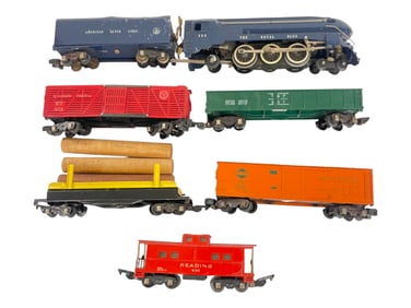6pc American Flyer 350 Steam Freight Set