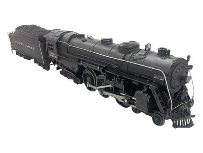 Lionel 763E Semi-Scale Hudson, TLC: Includes a late 763E steam loco, restored, one wheel cupped, so wheel turning tight against side rod; Original 2226WX Cast whistling tender, scale with low coupler for Madison cars. Tender showslight