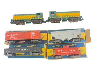 6pc American Flyer Double Diesel Set