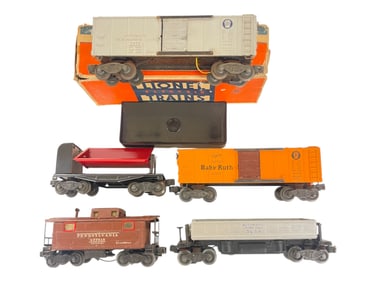 5 Early Lionel Freight Cars, 1 Scarce