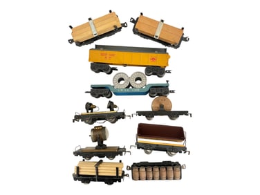 10 Assorted Pre & Postwar Marx Freights