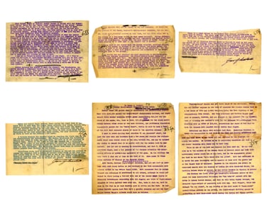 James J. Corbett Typed Manuscripts Signed Twice