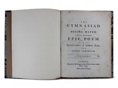 Boxing. Paul Whitehead. The Gymnasiad, 1744