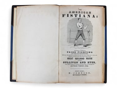 Boxing. The American Fistiana 1849 1st