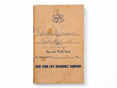Rocky Marciano. Personal Note Book