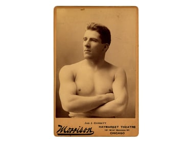 Boxing Cabinet Card Jas. J. Corbett