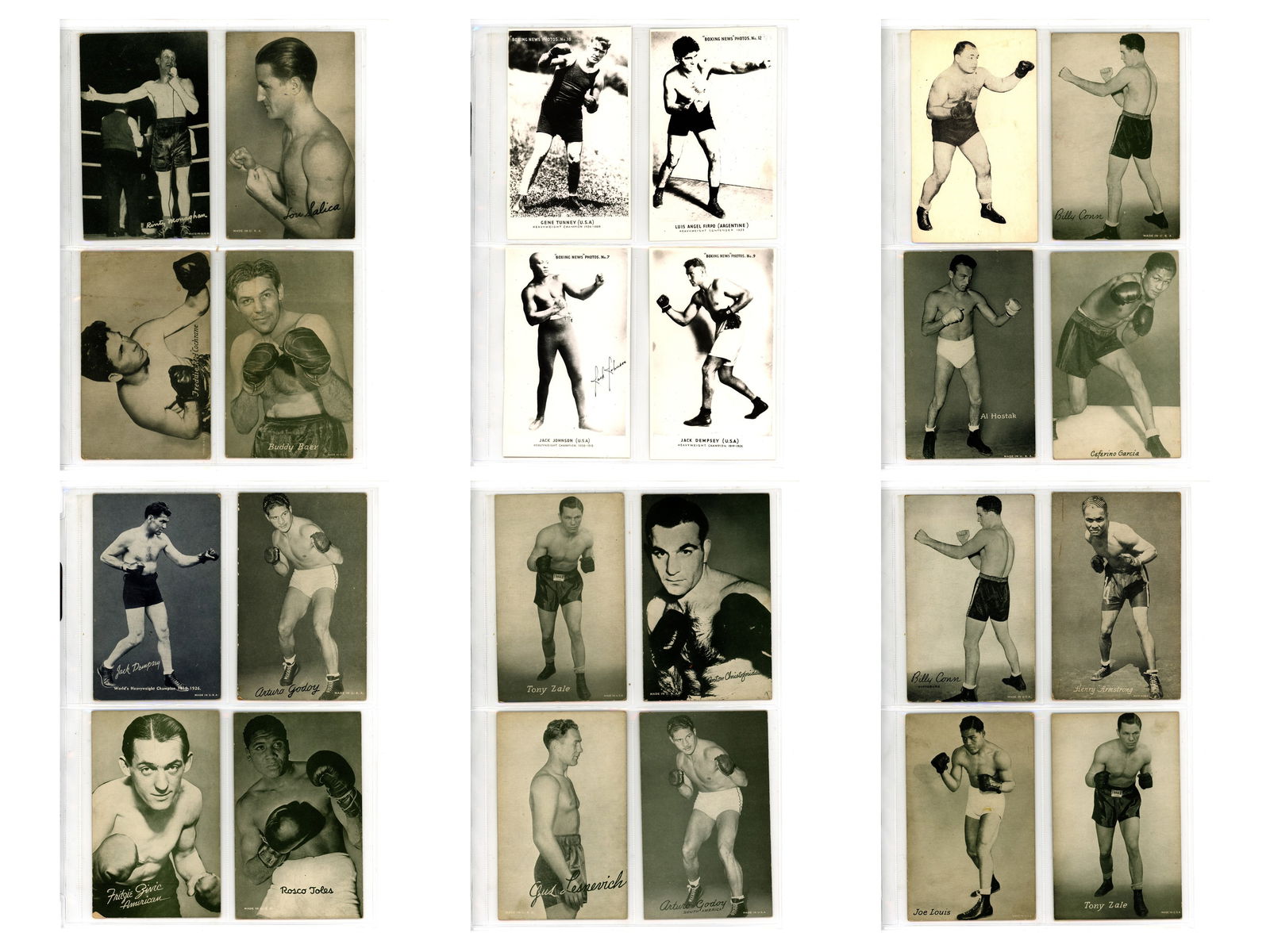 (25) Boxing Exhibit Cards (1 of 2)