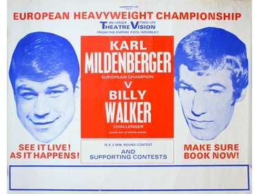 1967 Mildenberger vs Walker Title Fight Poster