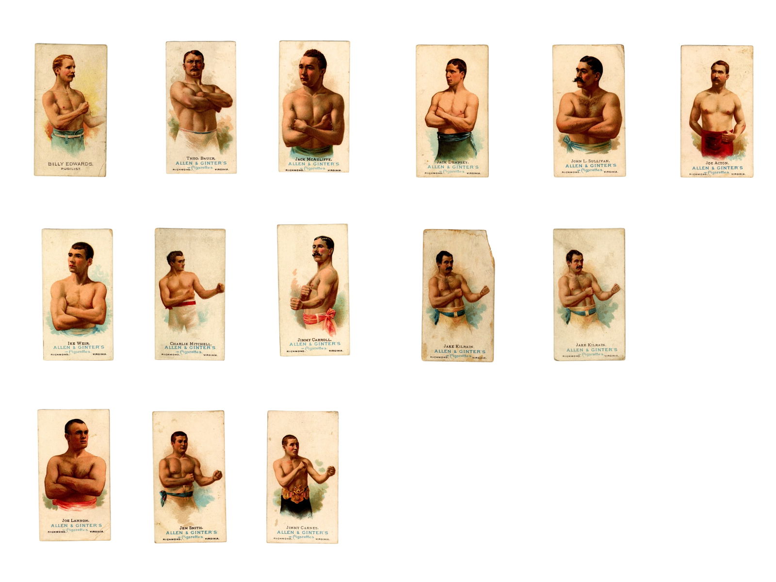 (14) Boxing Allen & Ginter Cards (1 of 2)