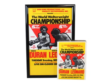 1980 Duran vs Leonard Press Kit w/ Poster