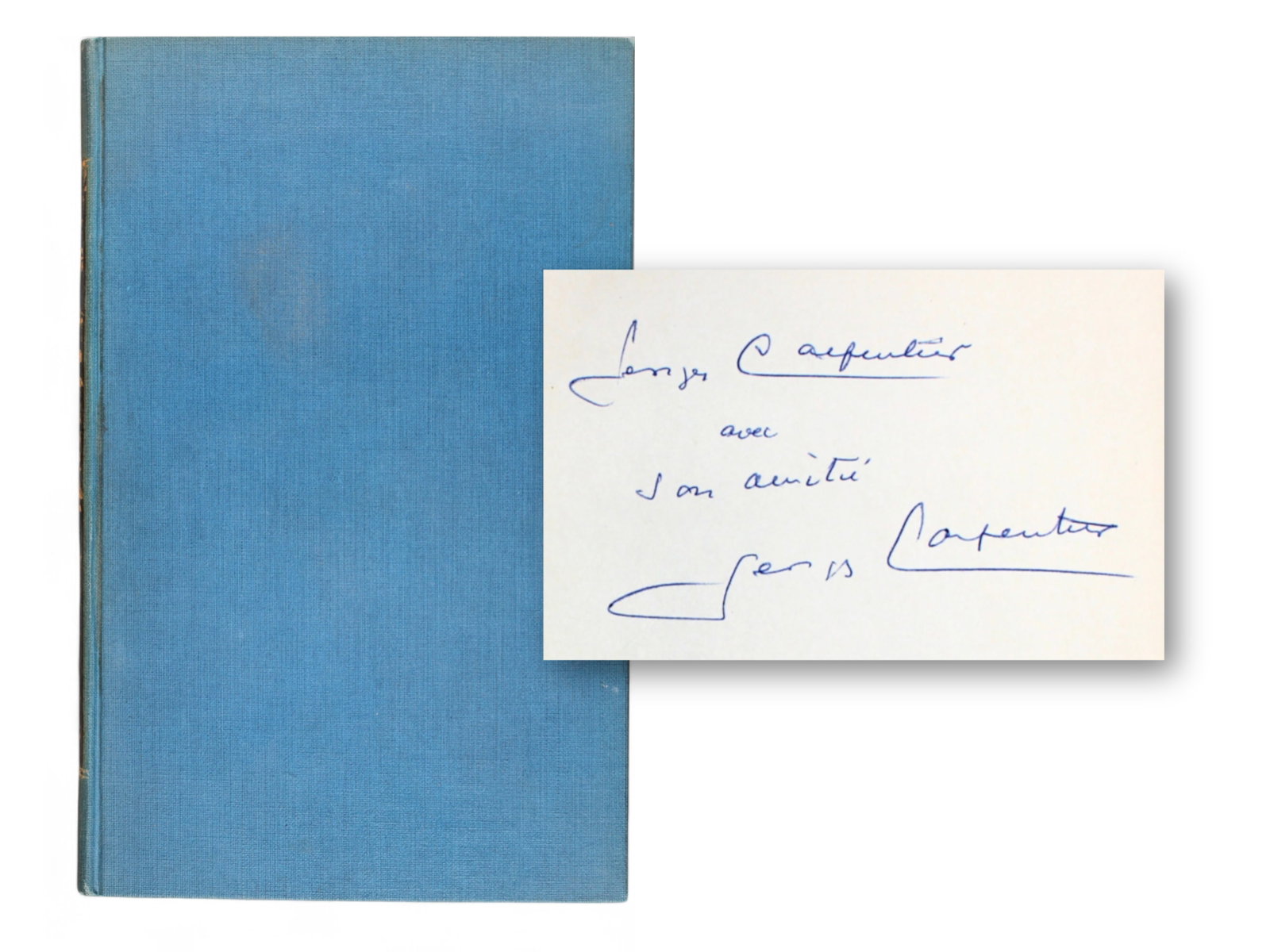 Georges Carpentier. My Methods. Signed: My Methods or Boxing as a Fine art. British volume in wraps that has been bound in cloth and signed & inscribed by Carpentier on the Front Free End Paper. This lot does not have a certificate and the 