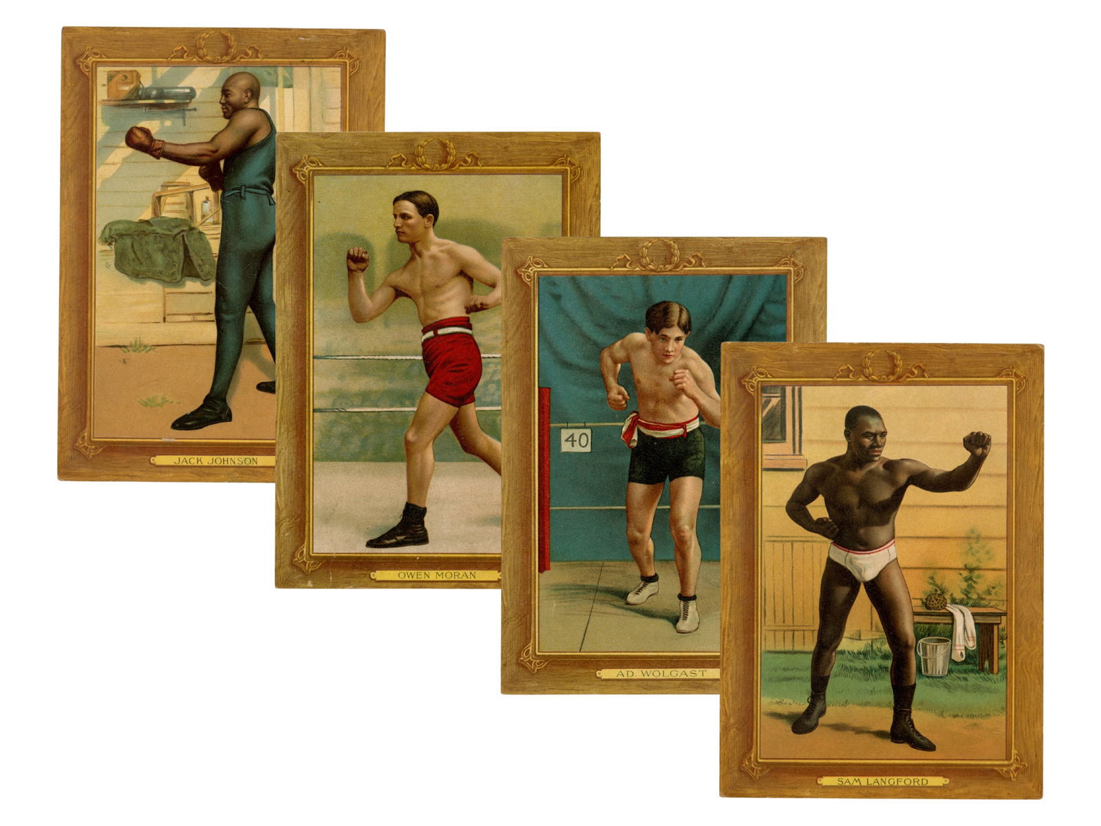 (12) Turkey Red T9 Boxing Cards (1 of 14)