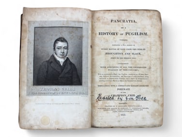 Pancratia, or a History of Pugilism. 1812 Signed