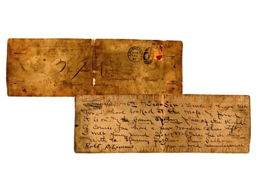 Robert Fitzsimmons Letter on Shirt Cuff COA