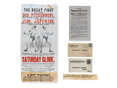 1899 Fitzsimmons vs. Jeffries Fight Poster Set