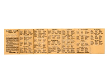 Scarce 1888 N173 Old Judge Cabinet Card Checklist