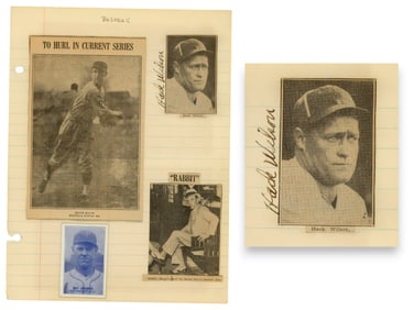 Hack Wilson Signed Scrapbook Page