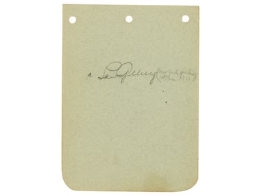 Lou Gehrig Signed Album Page